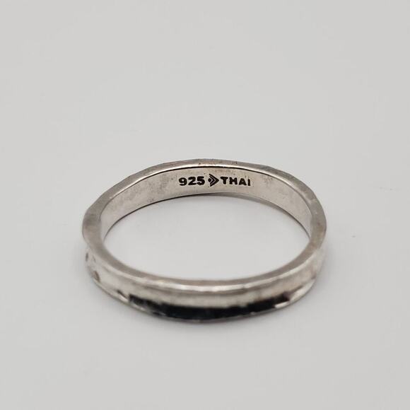 Silpada R2744 Sterling Silver Stellar Stable Hammered Concave Stack Ring Size 5 - Picture 6 of 7